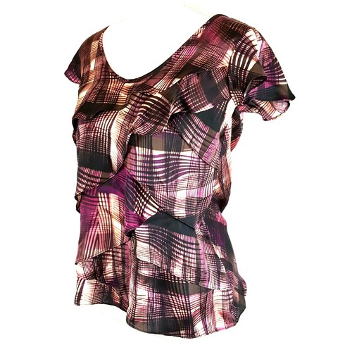 Worthington Top Damen Small V-Ausschnitt Stufen Bluse Arbeit Büro Herbst Herbst Freizeit - Bild 12 von 14