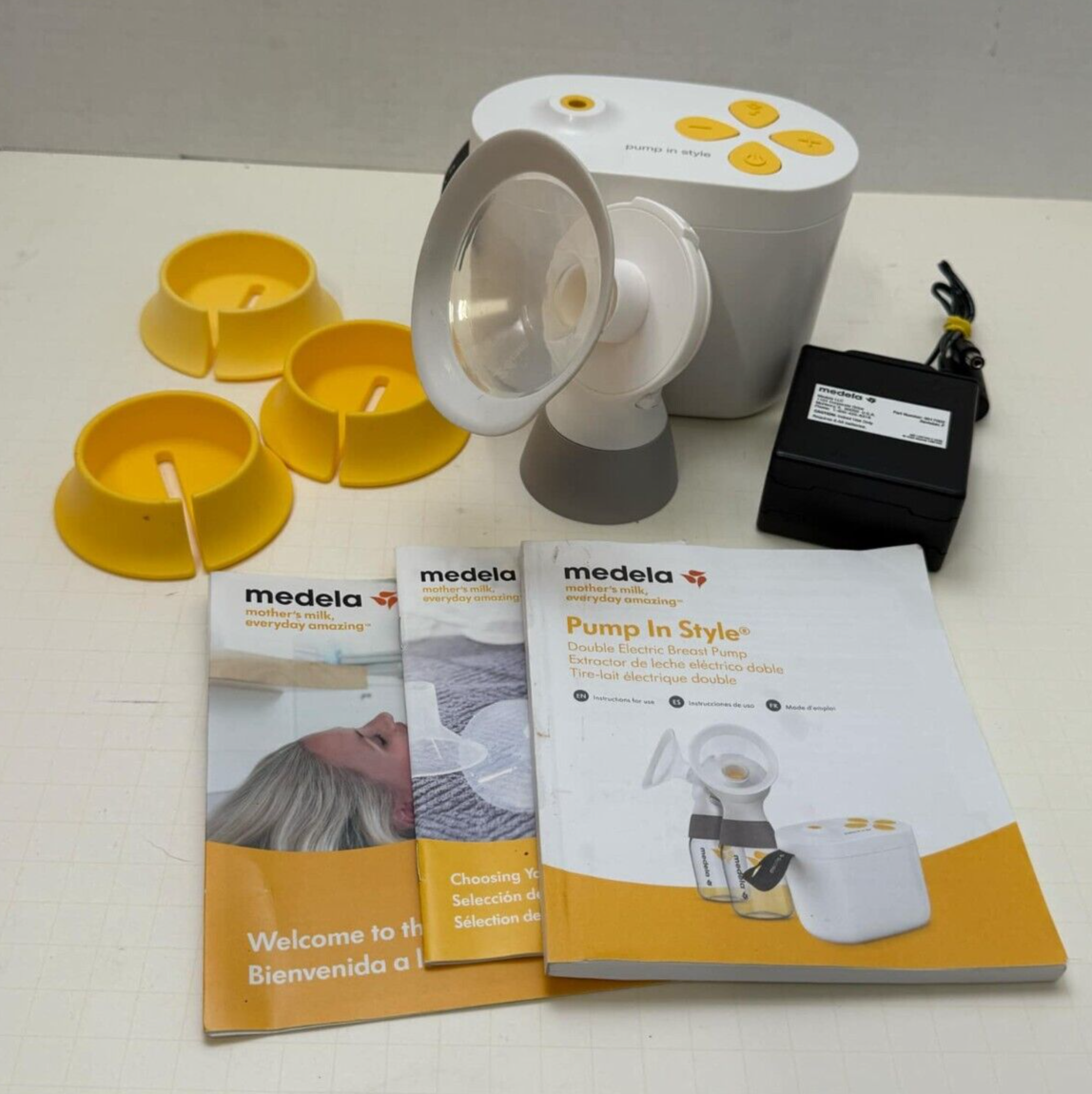 Medela Pump In Style Breast Pump Motor & Parts Lot No Hose or Bottles-image
