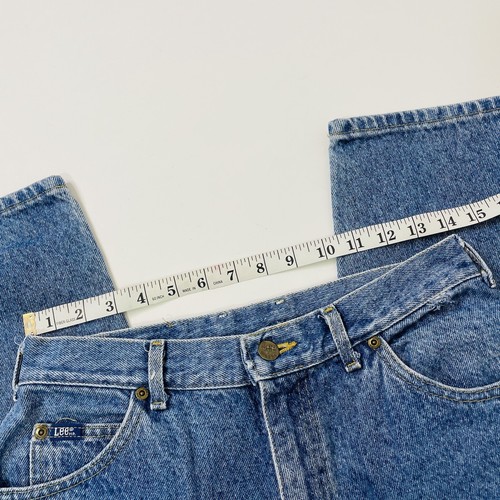 Vintage Lee USA Made High Rise Tapered Jeans 27" Women's Relaxed Stone Wash - Picture 2 of 11