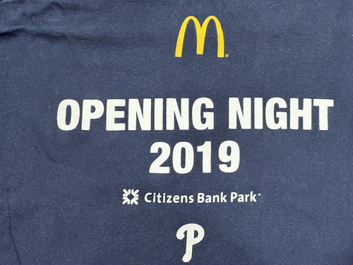 Philadelphia Phillies MLB Blue 2019 Opening Night Tee Shirt SGA Size XL - Picture 6 of 7