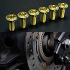 6PC GOLD Rear Brake Disc Rotor Bolts Screws For Suzuki Hayabusa GSX1300R 08-19