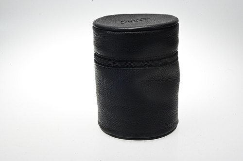 Estuche de lente con cremallera de cuero suave negro Leica (H-4" de diámetro-2,5") #G630 - Imagen 1 de 6