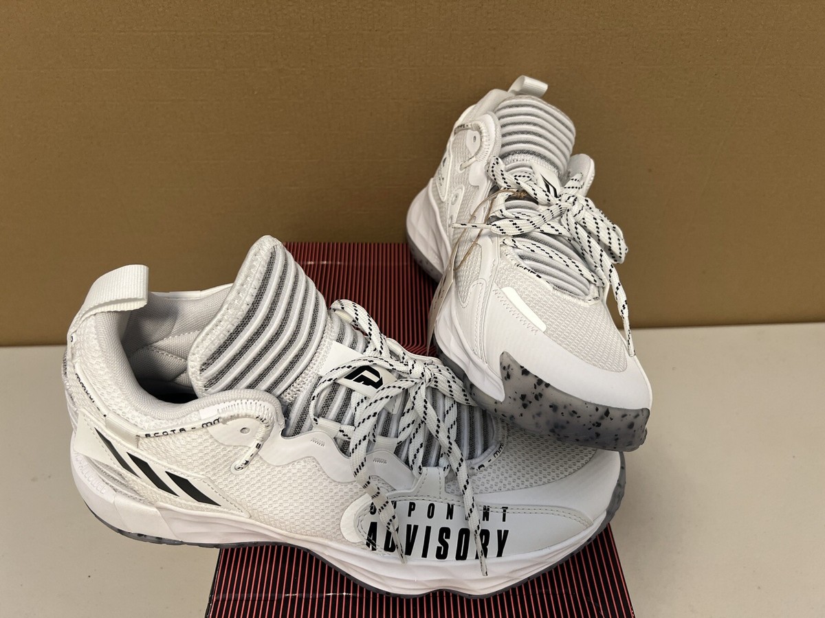 Size 12 - Adidas Dame 7 EXTPLY Opponent Advisory - White Size 9 - Adidas Dame 7 EXTPLY Opponent Advisory - White for  main image 4