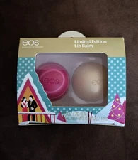 EOS Limited Edition Lip Balm Organic Chai Fireside /Visibly Soft Cranberry Pear