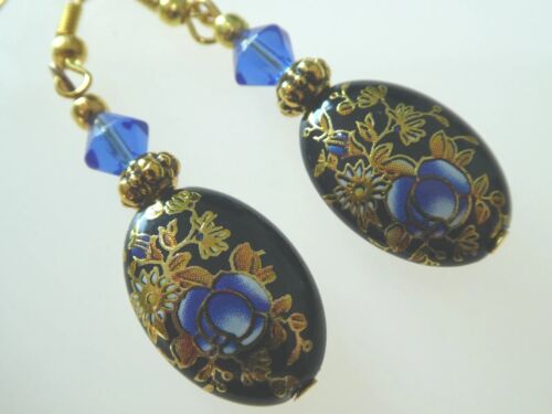 Vintage Look Dangly Japanese Crystal Long Silver Earrings + Free Secret Pair - Picture 3 of 10