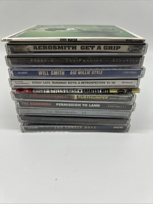 11 CD Lot Will Smith Aerosmith Gin Blossoms Rembrandts John Mayer Chumbawamba