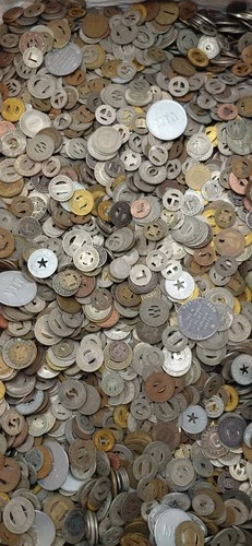 Lot of 100 Assorted Transit Tokens- Please See Description  - product listing photo