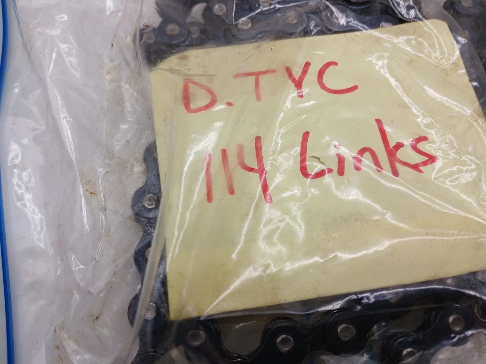 Lot Of 3 Vintage TYC Bike Chains D.TYC 114, 124, 104 Links BMX?  - Image 2 of 4