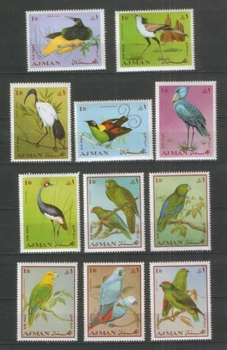 Ajman 394-04 ** Birds ( 1969 )