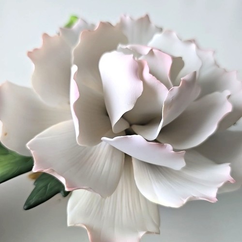 Andrea By Sadek Handcrafted Porcelain Peony Flower Sculpture - Picture 6 of 10