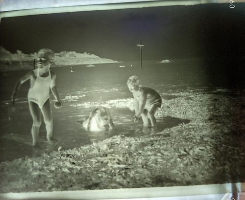 Lot de 27 photos Amateur (négatifs noir et blanc) Vacances Pornic 1946 - Foto 3 di 7