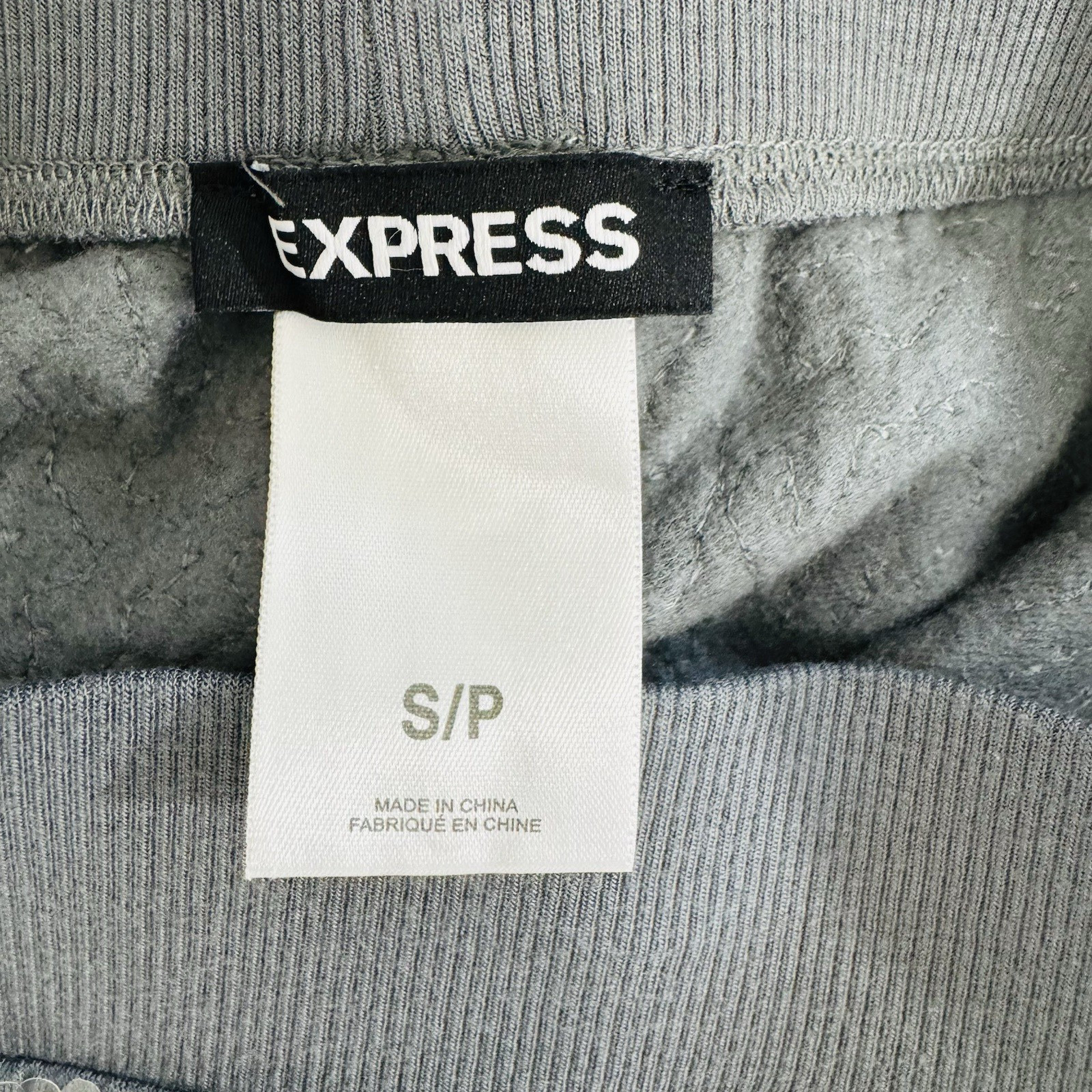 EXPRESS Gray Sequin High Waisted Pull On Trouser … - image 8