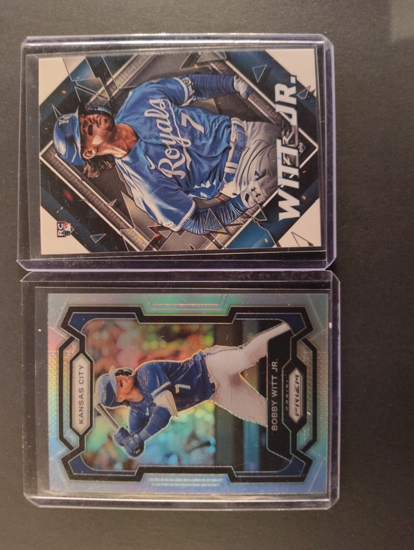 bobby witt jr 2 Card lot Silver Prizm & Topps Rc