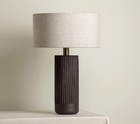 Nitara - chocolate ribbed concrete table lamp £149 lights&l amps