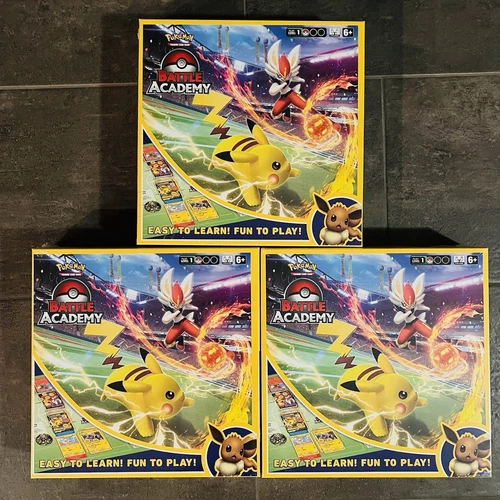 Lot of 3: Pokemon Battle Academy Cinderace V Pikachu V Eevee V New Sealed