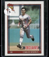 1991 Topps Carlos Baerga FAST SHIP BUY 5 GET 5 FREE CLEVELAND INDIANS GUARDIANS 