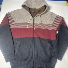 Suéter Polo Ralph Lauren Cremallera Completa Tejido con Capucha Forrado de Vellón Talla M
