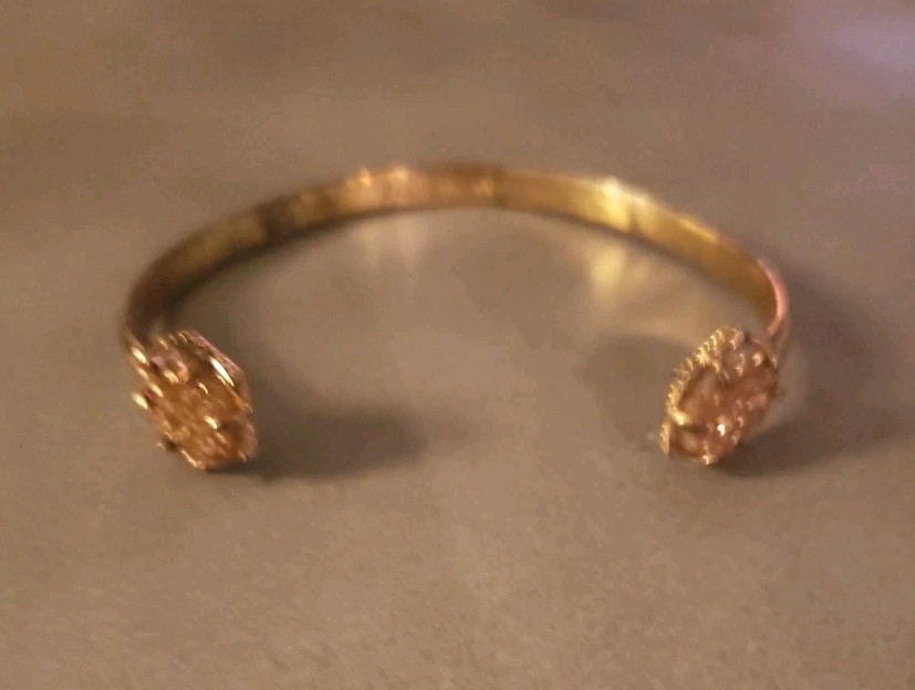 Kendra Scott Davis Rose Drusy Gold Cuff Bracelet 