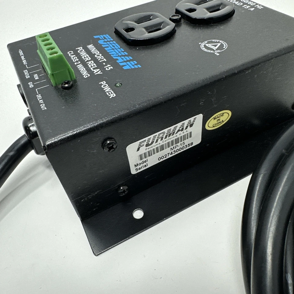 Furman Miniport 15 AC MP-15  Power Relay 120VAC 15A, 9ft Cable - Image 3 of 4