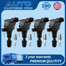 Set of 4 Ignition Coil Pack and Spark Plugs For Chevrolet Malibu 2.4L 2007-2014