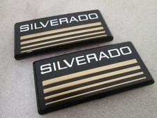 2x Cab Emblem Badge Side Roof Pillar Decal Plate Compatible For Chevy Silverado