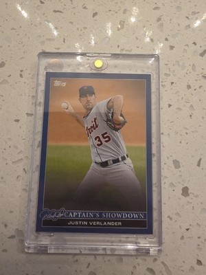 2022 Topps Derek Jeter Call of the Captain - Justin Verlander #46 Navy Blue /175