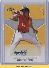 2020 Leaf Perfect Game National Showcase 1/1 Sebastian Perez #BA-SP2 Auto 0xh3