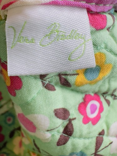Vera Bradley Handbag Tote – Retired Lilli Bell Pattern Green Pink Paisley 2013 - Picture 10 of 12