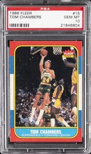1986 FLEER #15 TOM CHAMBERS ROOKIE RC PSA 10