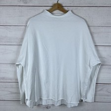Frank Eileen Effie Funnel Neck Sweater Women s Small Raw Hem Sweatshirt Lab