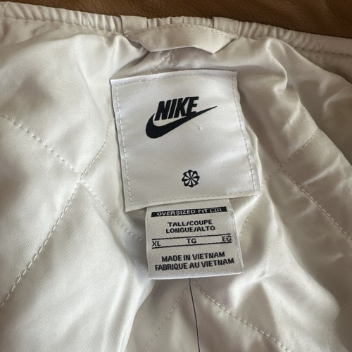 Nike Air Giacca Varsity Lana Pelle Marrone/Marrone Taglia Uomo XL-Alta FZ1168-281 - Foto 10 di 10