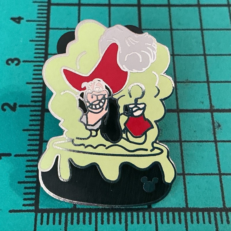 Disney World - CAPTAIN HOOK Green Smoke Black Caldron - Disney  Hat Lapel Pin
