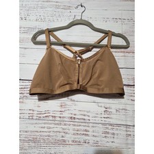 Auden Smooth Unlined Wirefree Bralette Bronze Brown XXL Adjustable Straps