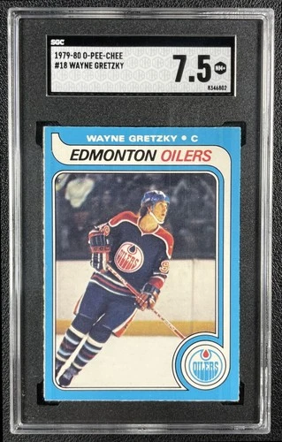 WAYNE GRETZKY SGC 7.5 1979-80 O-PEE-CHEE OPC #18 ROOKIE CARD RC OILERS