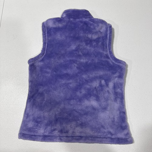 Lands' End Girls Fleece Vest Full Zip Purple Size S 7/8 Pocket Outdoor Casual - Picture 5 of 8