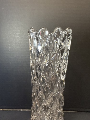 Fostoria Artichoke Vase American Large Clear EAPG UV Glow # 184 Rare - Picture 9 of 20