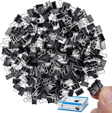 240 Pack Mini Binder Clips, Black Binder Clips, Small Paper Clips 15Mm 5/8 Inch.