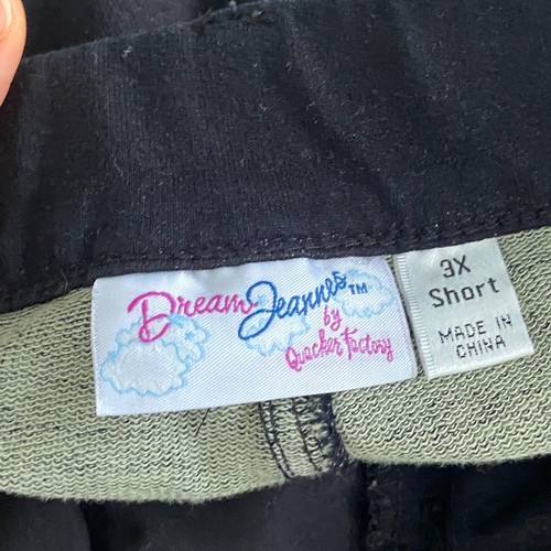 Quacker Factory DreamJeannes Pull-On Pants with Bling Stones Size 3X Short Black - Picture 6 of 10