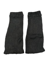 Black Knit Leg Warmers Women Y2K Ribbed Slouchy Ballet Goth Alt Warmers