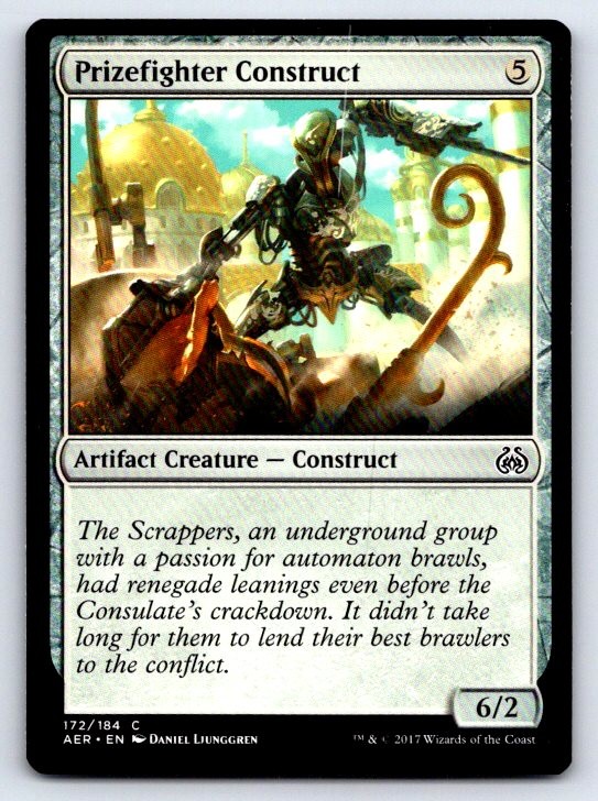 Prizefighter Construct 172 Common Aether Revolt Magic: The Gathering LP