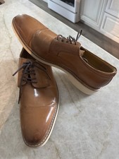Stacy Adams Men's Dickinson Cap-Toe Oxford Dress Shoes, Cognac, Size US 8