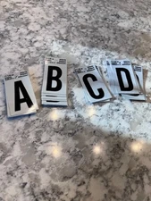 Hy-ko 2 inch black reflective adhesive letters and numbers