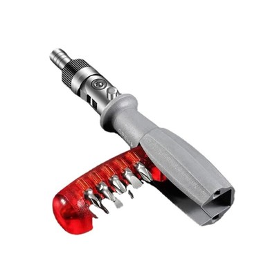 Ratcheting Screwdriver with 10 Bits and Bit Holder Multifunctional