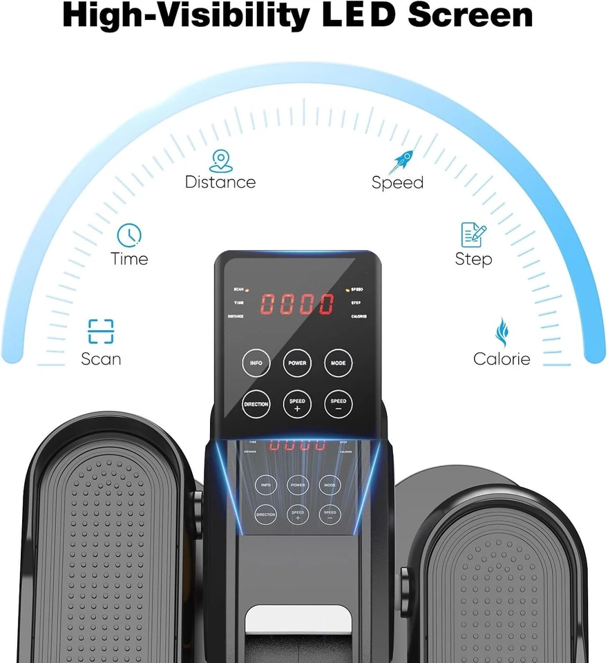 Under Desk Elliptical Machine Portable Pedal Ellipse Leg Exerciser for Seniors - Image 2 of 4