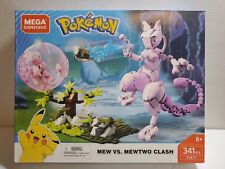 Mega Construx Pokemon Mew vs. Mewtwo Clash 2018 FVK77 New Sealed 341 Pieces  8+