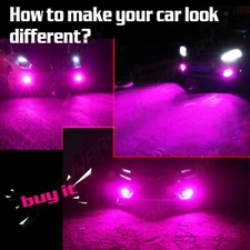 Pair H8 H11 LED Fog Light Bulb Pink Purple Switchback DRL Lamp
