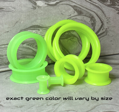 PAIR Soft Silicone Ear Tunnels Plugs - choose from 10 colors up to size 50mm!