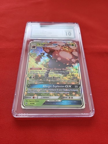Pokémon Vileplume GX 004/236 Cosmic Eclipse Alternate Full Art CGC 10 Gem Mint - Picture 8 of 18