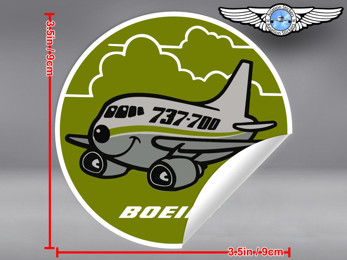 BOEING 737-700 B737 700 737 OLD VINTAGE PUDGY STYLE ROUND DECAL