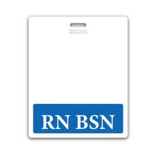 5 Pack - RN BSN Badge Buddy Oversized Horizontal XL ID Backer Card for Nurses